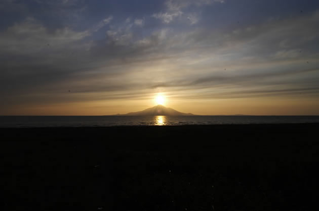 利尻に沈む夕日