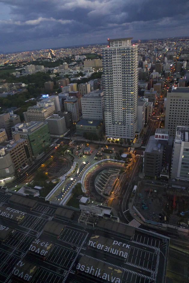 夕暮れの札幌