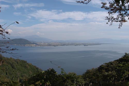 奥琵琶湖パークウェイ展望台からの眺望
