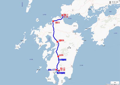 5月1日行程図