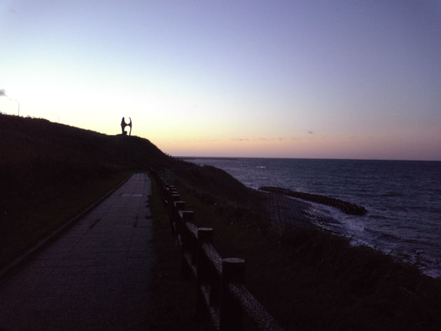 浜鬼志別の夕暮れ